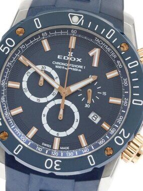 EDOX Chrono Offshore 1 10221 Chronograph Navy Dial Quartz Men's Watch